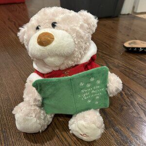 Cuddle Barn Story Time Bear Twas The Night Before Christmas Interactive Plush